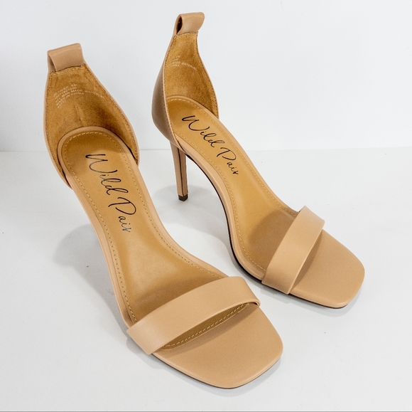 Wild Pair Bethie Suede Open Toe Sandals Nude 6 - Picture 6 of 9